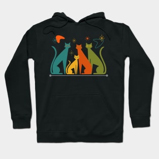 Retro Mid-Century Modern Look Cats 50s 60s Style Hoodie